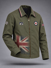 Men's UK Music Lover Mods Art Printed Zip-Up Jacket