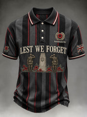 Men's Remembrance Day Lest We Forget Print Shirt