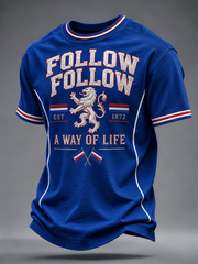 Men's Rangers Football Lover Printed short sleeves t-shirt