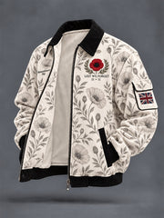 Men's Lest We Forget Print Corduroy Jacket