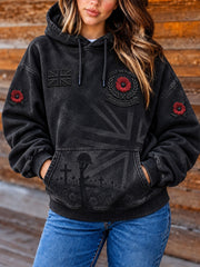 Women's Lest We Forget Print Hoodie
