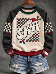 Women's Merry Ska Christmas Print Sweatshirt
