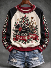 Women's Merry Ska Christmas Print Sweatshirt