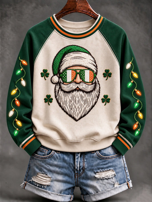 Women's Merry Christmas Raglan Sleeve Sweatshirt