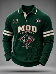 Men's Mods Culture UK Music Lover Christmas Printed long sleeve shirt