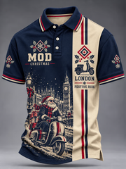Men's Mods Culture UK Music Lover Christmas Printed polo shirt
