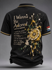 Men's Lemon Roses Music Lover Printed polo shirt