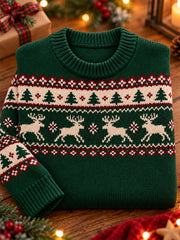 Women's Vintage Nordic  & Retro Festive Holiday Pullover Christmas Sweater