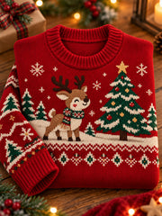 Women's Vintage Nordic  & Retro Festive Holiday Pullover Christmas Sweater
