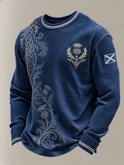 Men's St. Andrew's Day in Scotland Printed Waffle Sweatshirt