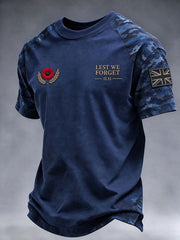Men's Lest We Forgrt Print Short Sleeves T-shirt