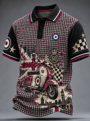 Men's UK Music Lover Mods Art Printed polo shirt