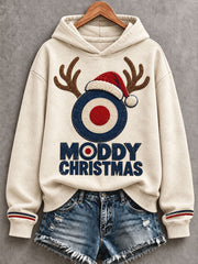 Women's UK Music Lover Christmas Art Printed Sweatshirt